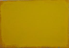 Werner Schmidt, Grosses Gelb, Mischtechnik auf Eiche, 70 x 100 cm